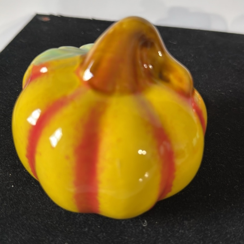 Colorful Mini 3” Ceramic Pumpkin Decor - Picture 6 of 6
